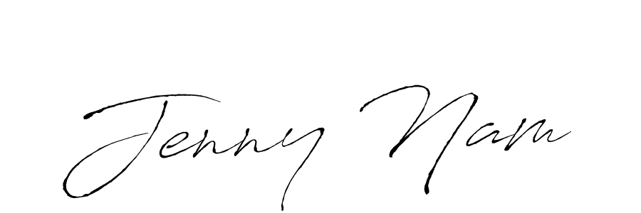 How to make Jenny Nam name signature. Use Antro_Vectra style for creating short signs online. This is the latest handwritten sign. Jenny Nam signature style 6 images and pictures png