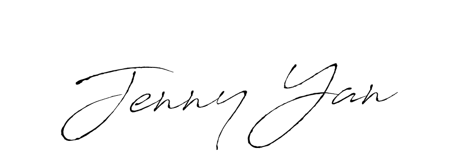 How to make Jenny Yan name signature. Use Antro_Vectra style for creating short signs online. This is the latest handwritten sign. Jenny Yan signature style 6 images and pictures png