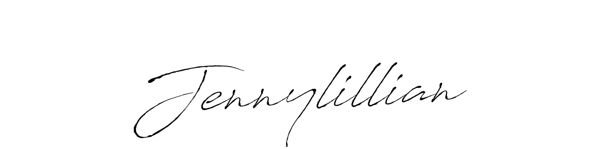 How to make Jennylillian name signature. Use Antro_Vectra style for creating short signs online. This is the latest handwritten sign. Jennylillian signature style 6 images and pictures png