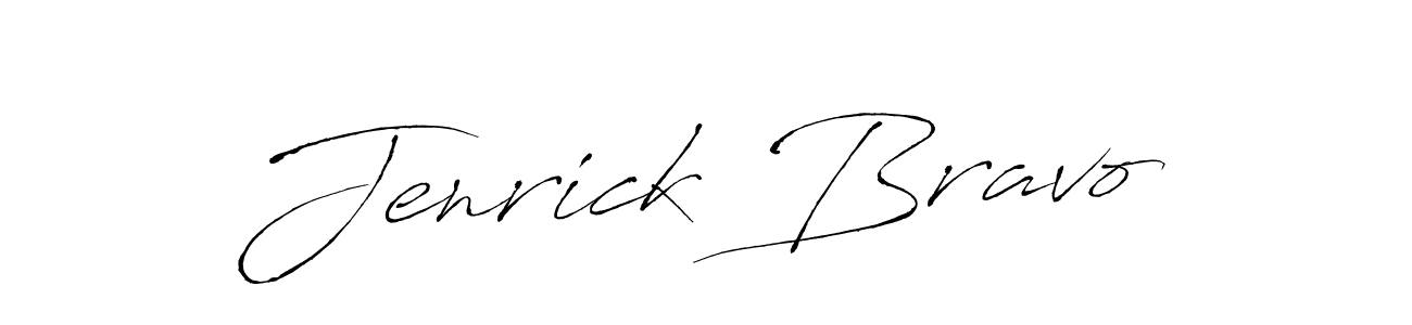 How to make Jenrick Bravo signature? Antro_Vectra is a professional autograph style. Create handwritten signature for Jenrick Bravo name. Jenrick Bravo signature style 6 images and pictures png