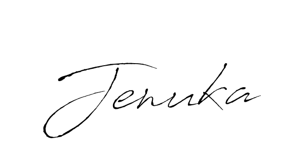Design your own signature with our free online signature maker. With this signature software, you can create a handwritten (Antro_Vectra) signature for name Jenuka. Jenuka signature style 6 images and pictures png