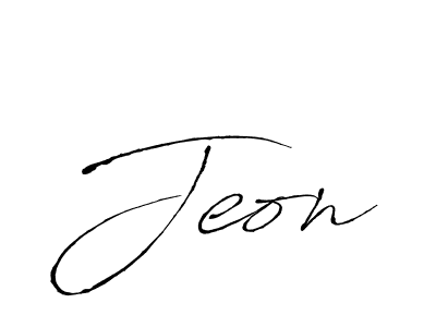 Design your own signature with our free online signature maker. With this signature software, you can create a handwritten (Antro_Vectra) signature for name Jeon. Jeon signature style 6 images and pictures png