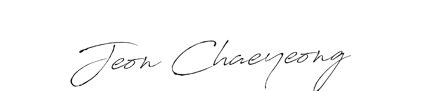 Jeon Chaeyeong stylish signature style. Best Handwritten Sign (Antro_Vectra) for my name. Handwritten Signature Collection Ideas for my name Jeon Chaeyeong. Jeon Chaeyeong signature style 6 images and pictures png