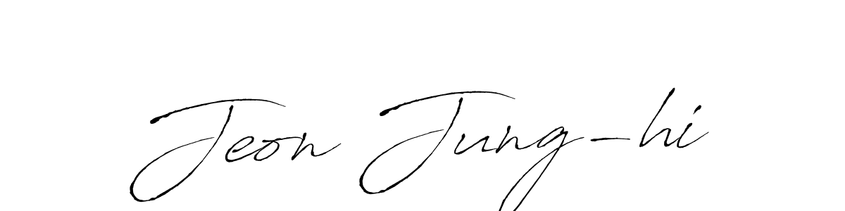 Design your own signature with our free online signature maker. With this signature software, you can create a handwritten (Antro_Vectra) signature for name Jeon Jung-hi. Jeon Jung-hi signature style 6 images and pictures png