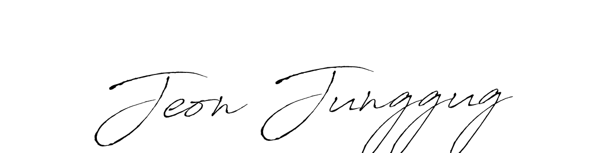 Create a beautiful signature design for name Jeon Junggug. With this signature (Antro_Vectra) fonts, you can make a handwritten signature for free. Jeon Junggug signature style 6 images and pictures png