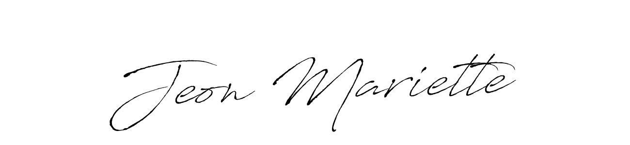 Also You can easily find your signature by using the search form. We will create Jeon Mariette name handwritten signature images for you free of cost using Antro_Vectra sign style. Jeon Mariette signature style 6 images and pictures png