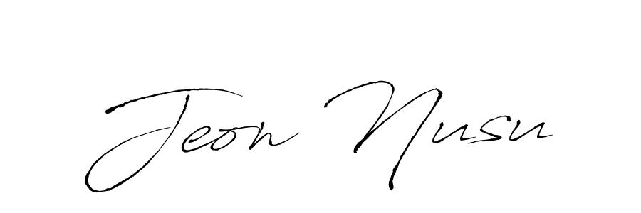 Antro_Vectra is a professional signature style that is perfect for those who want to add a touch of class to their signature. It is also a great choice for those who want to make their signature more unique. Get Jeon Nusu name to fancy signature for free. Jeon Nusu signature style 6 images and pictures png