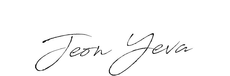 Make a beautiful signature design for name Jeon Yeva. With this signature (Antro_Vectra) style, you can create a handwritten signature for free. Jeon Yeva signature style 6 images and pictures png