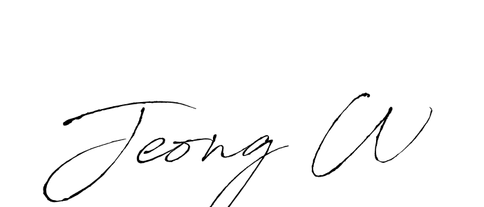 if you are searching for the best signature style for your name Jeong W. so please give up your signature search. here we have designed multiple signature styles  using Antro_Vectra. Jeong W signature style 6 images and pictures png