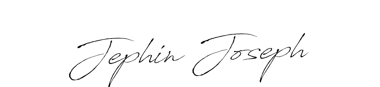 Make a beautiful signature design for name Jephin Joseph. With this signature (Antro_Vectra) style, you can create a handwritten signature for free. Jephin Joseph signature style 6 images and pictures png