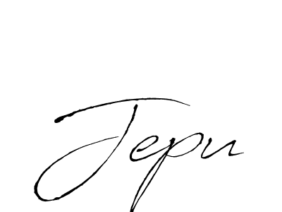 Design your own signature with our free online signature maker. With this signature software, you can create a handwritten (Antro_Vectra) signature for name Jepu. Jepu signature style 6 images and pictures png