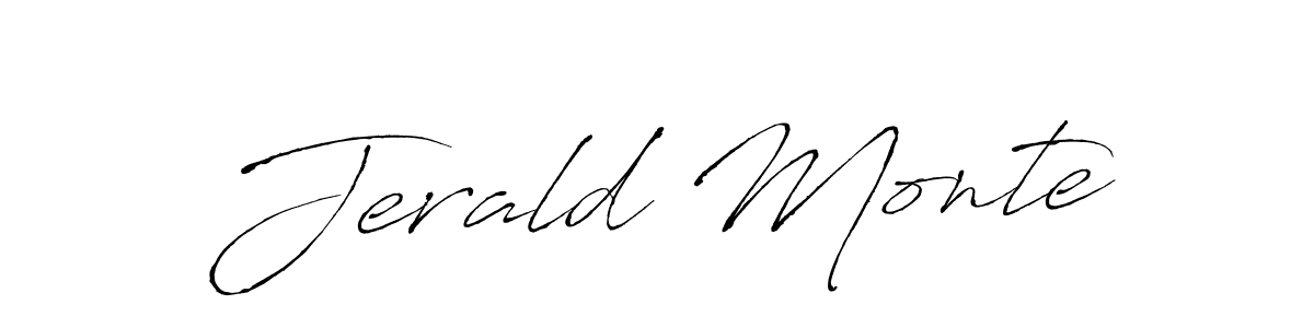 Design your own signature with our free online signature maker. With this signature software, you can create a handwritten (Antro_Vectra) signature for name Jerald Monte. Jerald Monte signature style 6 images and pictures png