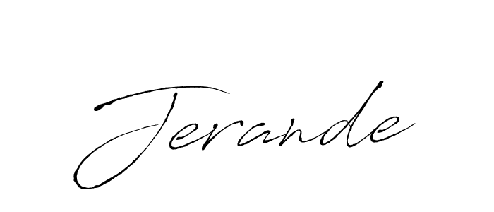 Make a beautiful signature design for name Jerande. With this signature (Antro_Vectra) style, you can create a handwritten signature for free. Jerande signature style 6 images and pictures png