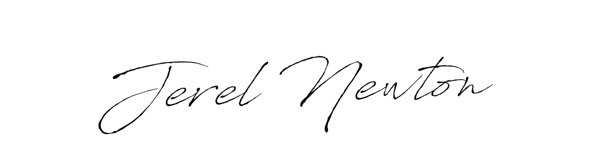 You should practise on your own different ways (Antro_Vectra) to write your name (Jerel Newton) in signature. don't let someone else do it for you. Jerel Newton signature style 6 images and pictures png