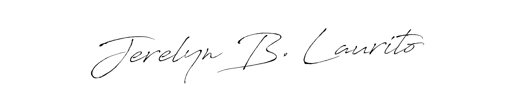 Also we have Jerelyn B. Laurito name is the best signature style. Create professional handwritten signature collection using Antro_Vectra autograph style. Jerelyn B. Laurito signature style 6 images and pictures png