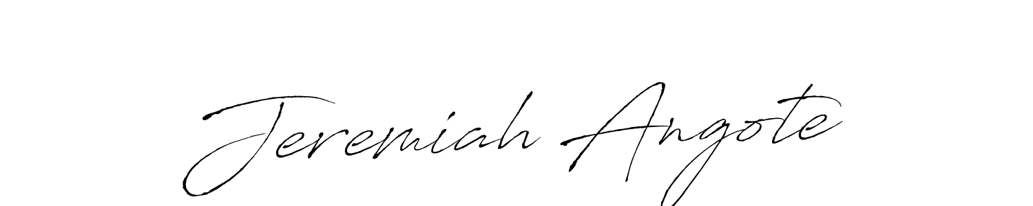 The best way (Antro_Vectra) to make a short signature is to pick only two or three words in your name. The name Jeremiah Angote include a total of six letters. For converting this name. Jeremiah Angote signature style 6 images and pictures png