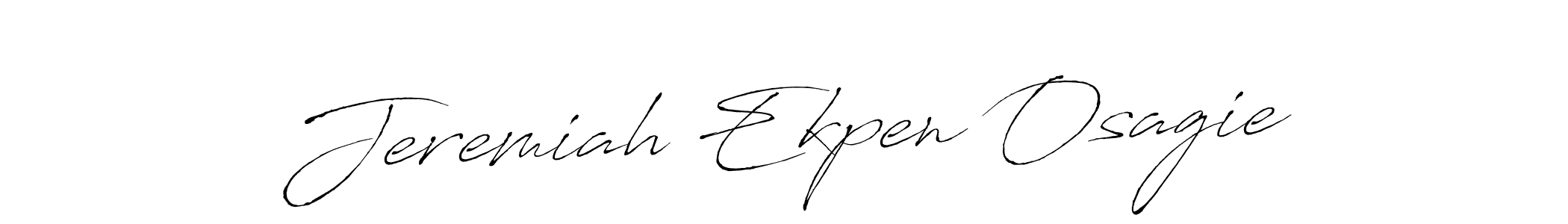 Create a beautiful signature design for name Jeremiah Ekpen Osagie. With this signature (Antro_Vectra) fonts, you can make a handwritten signature for free. Jeremiah Ekpen Osagie signature style 6 images and pictures png