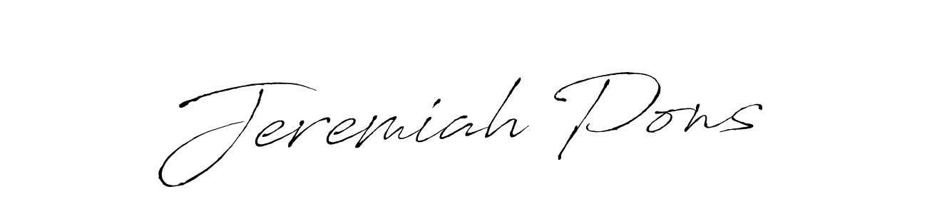 Make a beautiful signature design for name Jeremiah Pons. With this signature (Antro_Vectra) style, you can create a handwritten signature for free. Jeremiah Pons signature style 6 images and pictures png