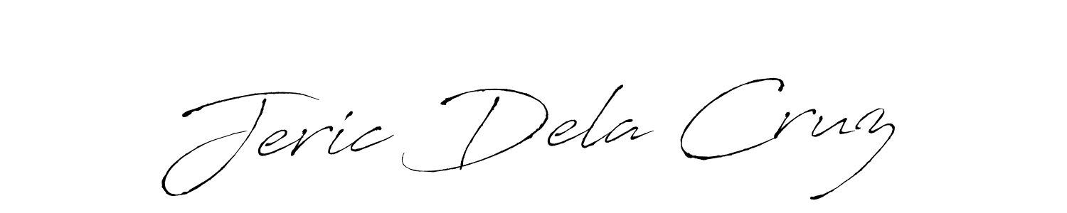 Make a beautiful signature design for name Jeric Dela Cruz. With this signature (Antro_Vectra) style, you can create a handwritten signature for free. Jeric Dela Cruz signature style 6 images and pictures png