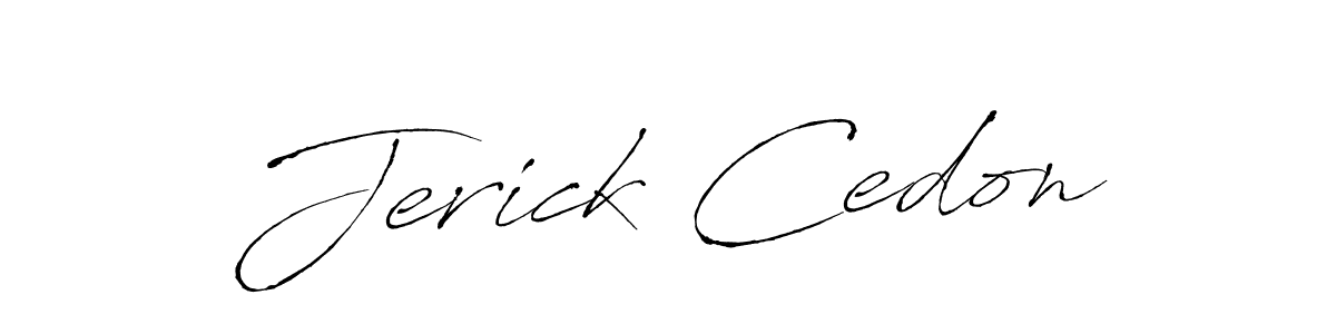 Use a signature maker to create a handwritten signature online. With this signature software, you can design (Antro_Vectra) your own signature for name Jerick Cedon. Jerick Cedon signature style 6 images and pictures png