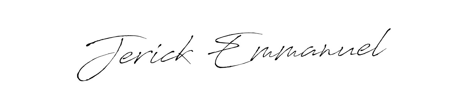 Create a beautiful signature design for name Jerick Emmanuel. With this signature (Antro_Vectra) fonts, you can make a handwritten signature for free. Jerick Emmanuel signature style 6 images and pictures png