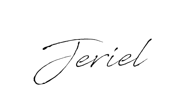 Antro_Vectra is a professional signature style that is perfect for those who want to add a touch of class to their signature. It is also a great choice for those who want to make their signature more unique. Get Jeriel name to fancy signature for free. Jeriel signature style 6 images and pictures png