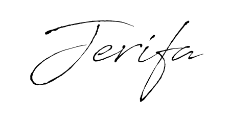 The best way (Antro_Vectra) to make a short signature is to pick only two or three words in your name. For converting this name Jerifa. Jerifa signature style 6 images and pictures png