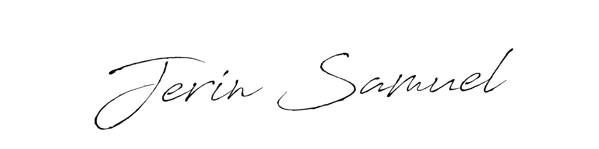 Design your own signature with our free online signature maker. With this signature software, you can create a handwritten (Antro_Vectra) signature for name Jerin Samuel. Jerin Samuel signature style 6 images and pictures png