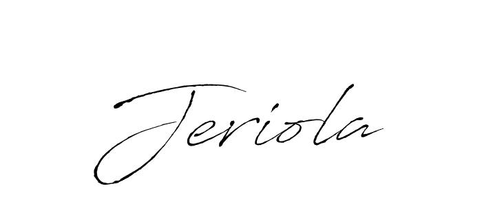 Make a beautiful signature design for name Jeriola. With this signature (Antro_Vectra) style, you can create a handwritten signature for free. Jeriola signature style 6 images and pictures png