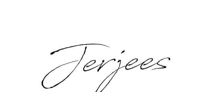 Create a beautiful signature design for name Jerjees. With this signature (Antro_Vectra) fonts, you can make a handwritten signature for free. Jerjees signature style 6 images and pictures png