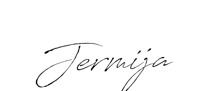 Use a signature maker to create a handwritten signature online. With this signature software, you can design (Antro_Vectra) your own signature for name Jermija. Jermija signature style 6 images and pictures png