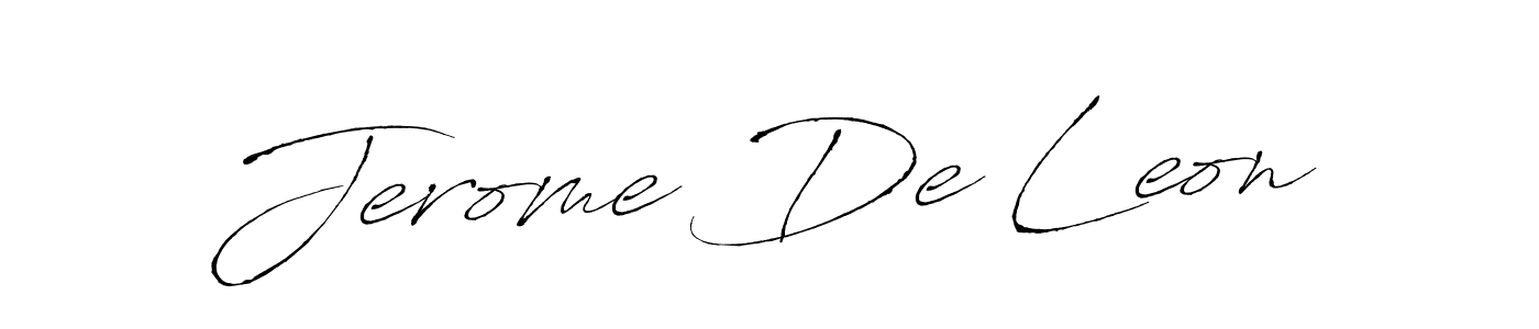 Make a beautiful signature design for name Jerome De Leon. With this signature (Antro_Vectra) style, you can create a handwritten signature for free. Jerome De Leon signature style 6 images and pictures png