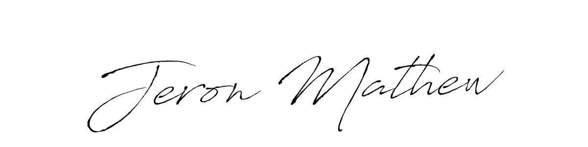 Create a beautiful signature design for name Jeron Mathew. With this signature (Antro_Vectra) fonts, you can make a handwritten signature for free. Jeron Mathew signature style 6 images and pictures png