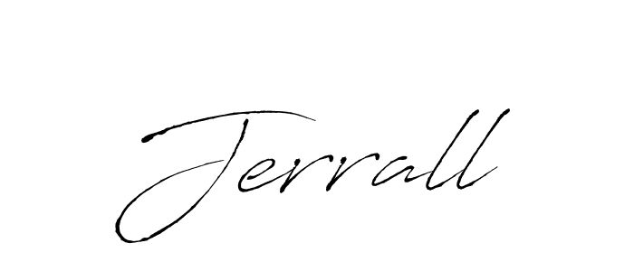 Use a signature maker to create a handwritten signature online. With this signature software, you can design (Antro_Vectra) your own signature for name Jerrall. Jerrall signature style 6 images and pictures png