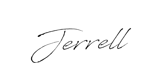 Jerrell stylish signature style. Best Handwritten Sign (Antro_Vectra) for my name. Handwritten Signature Collection Ideas for my name Jerrell. Jerrell signature style 6 images and pictures png