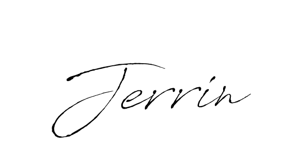 Jerrin stylish signature style. Best Handwritten Sign (Antro_Vectra) for my name. Handwritten Signature Collection Ideas for my name Jerrin. Jerrin signature style 6 images and pictures png