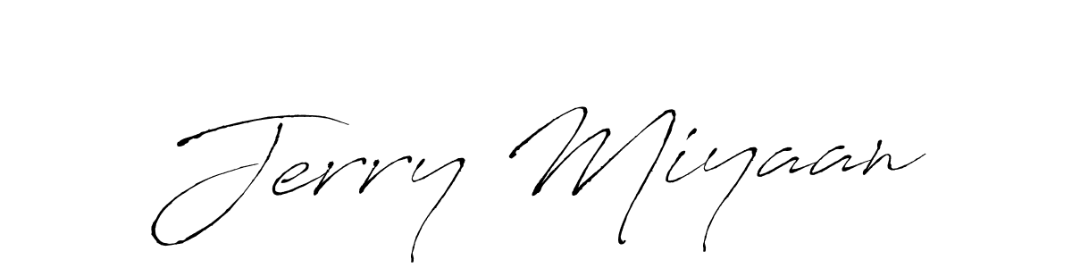 Make a beautiful signature design for name Jerry Miyaan. With this signature (Antro_Vectra) style, you can create a handwritten signature for free. Jerry Miyaan signature style 6 images and pictures png