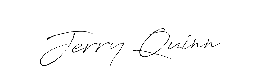 How to make Jerry Quinn name signature. Use Antro_Vectra style for creating short signs online. This is the latest handwritten sign. Jerry Quinn signature style 6 images and pictures png