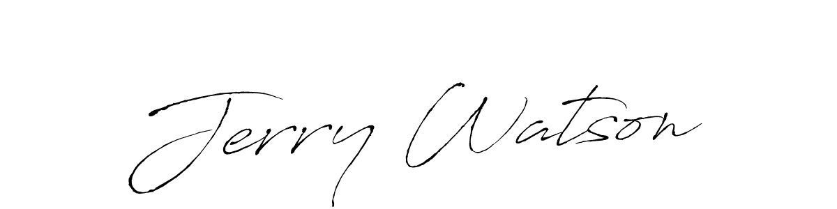 Jerry Watson stylish signature style. Best Handwritten Sign (Antro_Vectra) for my name. Handwritten Signature Collection Ideas for my name Jerry Watson. Jerry Watson signature style 6 images and pictures png