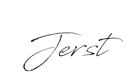 Use a signature maker to create a handwritten signature online. With this signature software, you can design (Antro_Vectra) your own signature for name Jerst. Jerst signature style 6 images and pictures png