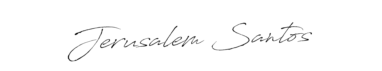 It looks lik you need a new signature style for name Jerusalem Santos. Design unique handwritten (Antro_Vectra) signature with our free signature maker in just a few clicks. Jerusalem Santos signature style 6 images and pictures png