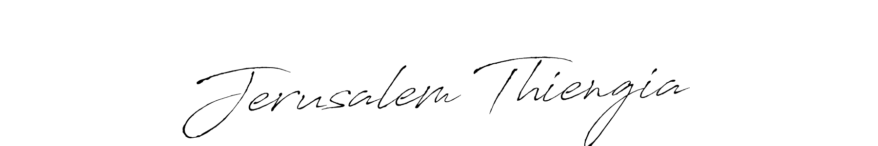 Make a beautiful signature design for name Jerusalem Thiengia. With this signature (Antro_Vectra) style, you can create a handwritten signature for free. Jerusalem Thiengia signature style 6 images and pictures png