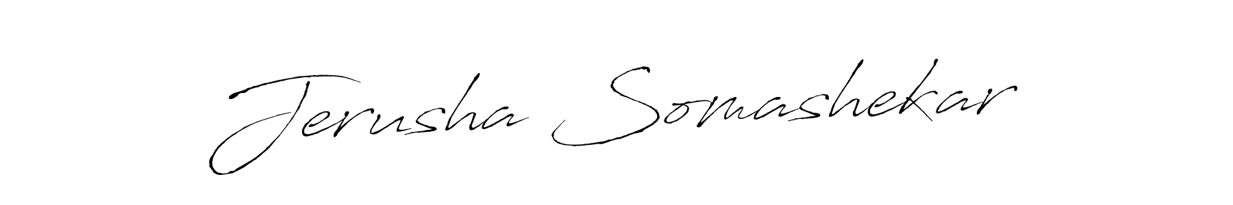 How to make Jerusha Somashekar signature? Antro_Vectra is a professional autograph style. Create handwritten signature for Jerusha Somashekar name. Jerusha Somashekar signature style 6 images and pictures png