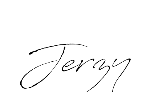 Jerzy stylish signature style. Best Handwritten Sign (Antro_Vectra) for my name. Handwritten Signature Collection Ideas for my name Jerzy. Jerzy signature style 6 images and pictures png