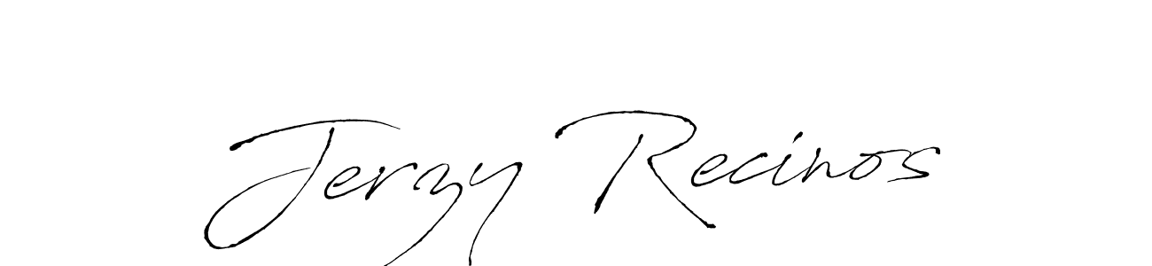 How to make Jerzy Recinos signature? Antro_Vectra is a professional autograph style. Create handwritten signature for Jerzy Recinos name. Jerzy Recinos signature style 6 images and pictures png