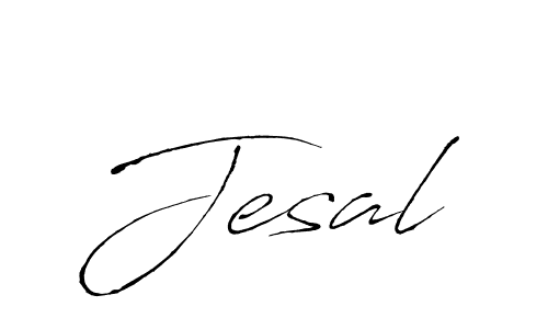 Make a beautiful signature design for name Jesal. With this signature (Antro_Vectra) style, you can create a handwritten signature for free. Jesal signature style 6 images and pictures png