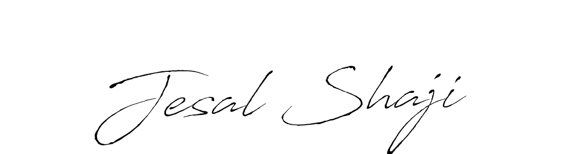 Create a beautiful signature design for name Jesal Shaji. With this signature (Antro_Vectra) fonts, you can make a handwritten signature for free. Jesal Shaji signature style 6 images and pictures png