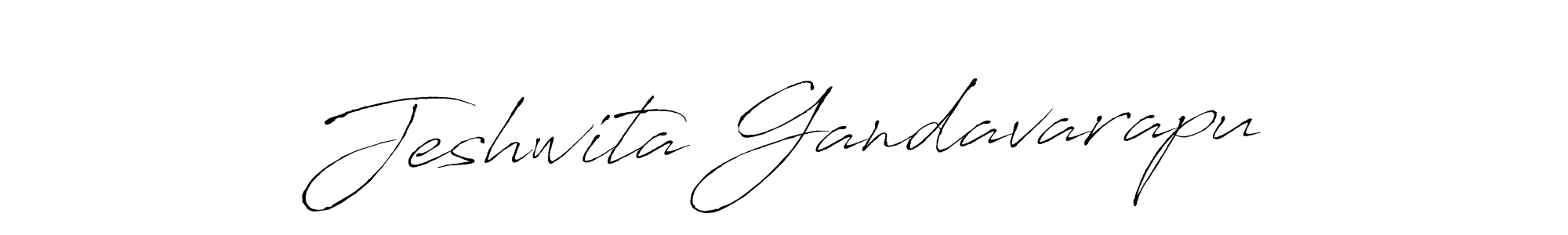 How to make Jeshwita Gandavarapu name signature. Use Antro_Vectra style for creating short signs online. This is the latest handwritten sign. Jeshwita Gandavarapu signature style 6 images and pictures png