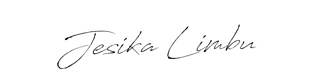 Make a beautiful signature design for name Jesika Limbu. With this signature (Antro_Vectra) style, you can create a handwritten signature for free. Jesika Limbu signature style 6 images and pictures png