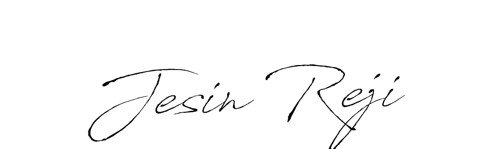 How to make Jesin Reji name signature. Use Antro_Vectra style for creating short signs online. This is the latest handwritten sign. Jesin Reji signature style 6 images and pictures png